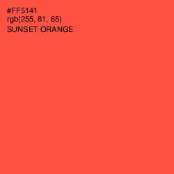 #FF5141 - Sunset Orange Color Image